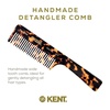 image:imageKent 91T TW Detangler Comb for Women Wide Tooth Hair Comb for Curly and Wavy Hair  for use in Dry or Wet Hair Large Handle Shower Comb for Effective Detangling Handmade Sawcut and PolishedYellow Tokyo