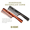 image:imageKent 91T TW Detangler Comb for Women Wide Tooth Hair Comb for Curly and Wavy Hair  for use in Dry or Wet Hair Large Handle Shower Comb for Effective Detangling Handmade Sawcut and PolishedMulti