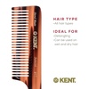 image:imageKent 91T TW Detangler Comb for Women Wide Tooth Hair Comb for Curly and Wavy Hair  for use in Dry or Wet Hair Large Handle Shower Comb for Effective Detangling Handmade Sawcut and PolishedTortoiseshell