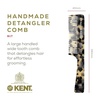 image:imageKent 91T TW Detangler Comb for Women Wide Tooth Hair Comb for Curly and Wavy Hair  for use in Dry or Wet Hair Large Handle Shower Comb for Effective Detangling Handmade Sawcut and PolishedWhite Tokyo