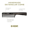 image:imageKent 91T TW Detangler Comb for Women Wide Tooth Hair Comb for Curly and Wavy Hair  for use in Dry or Wet Hair Large Handle Shower Comb for Effective Detangling Handmade Sawcut and PolishedGraphite