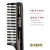 image:imageKent 91T TW Detangler Comb for Women Wide Tooth Hair Comb for Curly and Wavy Hair  for use in Dry or Wet Hair Large Handle Shower Comb for Effective Detangling Handmade Sawcut and PolishedGraphite