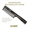 image:imageKent 91T TW Detangler Comb for Women Wide Tooth Hair Comb for Curly and Wavy Hair  for use in Dry or Wet Hair Large Handle Shower Comb for Effective Detangling Handmade Sawcut and PolishedGraphite
