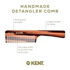 image:imageKent 91T TW Detangler Comb for Women Wide Tooth Hair Comb for Curly and Wavy Hair  for use in Dry or Wet Hair Large Handle Shower Comb for Effective Detangling Handmade Sawcut and PolishedMulti