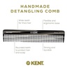 image:imageKent 92T Tortoise Wide Tooth Detangler Combs for Men and Women Hair Comb for Curly and Wavy Hair and Wet or Dry Large Wide Tooth Dressing Comb Handmade SawCut Hand polished Made in EnglandGraphite