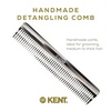 image:imageKent 92T Tortoise Wide Tooth Detangler Combs for Men and Women Hair Comb for Curly and Wavy Hair and Wet or Dry Large Wide Tooth Dressing Comb Handmade SawCut Hand polished Made in EnglandGraphite