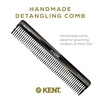 image:imageKent 92T Tortoise Wide Tooth Detangler Combs for Men and Women Hair Comb for Curly and Wavy Hair and Wet or Dry Large Wide Tooth Dressing Comb Handmade SawCut Hand polished Made in EnglandGraphite