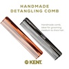 image:imageKent 92T Tortoise Wide Tooth Detangler Combs for Men and Women Hair Comb for Curly and Wavy Hair and Wet or Dry Large Wide Tooth Dressing Comb Handmade SawCut Hand polished Made in EnglandMulti
