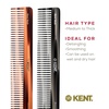 image:imageKent 92T Tortoise Wide Tooth Detangler Combs for Men and Women Hair Comb for Curly and Wavy Hair and Wet or Dry Large Wide Tooth Dressing Comb Handmade SawCut Hand polished Made in EnglandMulti