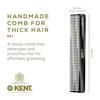 image:imageKent 92T Tortoise Wide Tooth Detangler Combs for Men and Women Hair Comb for Curly and Wavy Hair and Wet or Dry Large Wide Tooth Dressing Comb Handmade SawCut Hand polished Made in EnglandGraphite