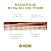 image:imageKent 92T Tortoise Wide Tooth Detangler Combs for Men and Women Hair Comb for Curly and Wavy Hair and Wet or Dry Large Wide Tooth Dressing Comb Handmade SawCut Hand polished Made in EnglandMulti