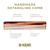 image:imageKent 92T Tortoise Wide Tooth Detangler Combs for Men and Women Hair Comb for Curly and Wavy Hair and Wet or Dry Large Wide Tooth Dressing Comb Handmade SawCut Hand polished Made in EnglandTortoiseshell