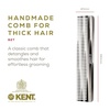 image:imageKent 92T Tortoise Wide Tooth Detangler Combs for Men and Women Hair Comb for Curly and Wavy Hair and Wet or Dry Large Wide Tooth Dressing Comb Handmade SawCut Hand polished Made in EnglandGraphite