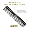 image:imageKent 92T Tortoise Wide Tooth Detangler Combs for Men and Women Hair Comb for Curly and Wavy Hair and Wet or Dry Large Wide Tooth Dressing Comb Handmade SawCut Hand polished Made in EnglandGraphite