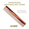 image:imageKent 92T Tortoise Wide Tooth Detangler Combs for Men and Women Hair Comb for Curly and Wavy Hair and Wet or Dry Large Wide Tooth Dressing Comb Handmade SawCut Hand polished Made in EnglandTortoiseshell