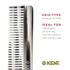 image:imageKent 92T Tortoise Wide Tooth Detangler Combs for Men and Women Hair Comb for Curly and Wavy Hair and Wet or Dry Large Wide Tooth Dressing Comb Handmade SawCut Hand polished Made in EnglandGraphite