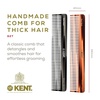 image:imageKent 92T Tortoise Wide Tooth Detangler Combs for Men and Women Hair Comb for Curly and Wavy Hair and Wet or Dry Large Wide Tooth Dressing Comb Handmade SawCut Hand polished Made in EnglandMulti