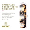image:imageKent 93T Tortoiseshell Beard Comb for Men  Wide Tooth Mens Comb Ideal For Mustaches and Beards and Facial Hair Small Pocket Sized Travel Detangler Combs SawCut Hand Polished Made in EnglandYellow Tokyo