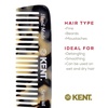 image:imageKent 93T Tortoiseshell Beard Comb for Men  Wide Tooth Mens Comb Ideal For Mustaches and Beards and Facial Hair Small Pocket Sized Travel Detangler Combs SawCut Hand Polished Made in EnglandWhite Tokyo