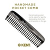 image:imageKent 93T Tortoiseshell Beard Comb for Men  Wide Tooth Mens Comb Ideal For Mustaches and Beards and Facial Hair Small Pocket Sized Travel Detangler Combs SawCut Hand Polished Made in EnglandGraphite