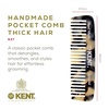 image:imageKent 93T Tortoiseshell Beard Comb for Men  Wide Tooth Mens Comb Ideal For Mustaches and Beards and Facial Hair Small Pocket Sized Travel Detangler Combs SawCut Hand Polished Made in EnglandWhite Tokyo