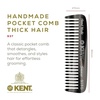 image:imageKent 93T Tortoiseshell Beard Comb for Men  Wide Tooth Mens Comb Ideal For Mustaches and Beards and Facial Hair Small Pocket Sized Travel Detangler Combs SawCut Hand Polished Made in EnglandGraphite