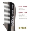 image:imageKent A 81T TW XSmall Mens Beard Mustache Pocket Comb Fine Toothed Pocket for Facial Hair Grooming and Styling HandMade of Quality Cellulose Acetate Sawcut Hand Polished Made in EnglandTortoiseshellGraphite