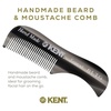 image:imageKent A 81T TW XSmall Mens Beard Mustache Pocket Comb Fine Toothed Pocket for Facial Hair Grooming and Styling HandMade of Quality Cellulose Acetate Sawcut Hand Polished Made in EnglandGraphite