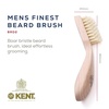 image:imageKent BRD2 Boar Bristle Beard Brush for Men  Specially Cut Natural White Boar Bristle for Flawless Shaping and Grooming Ergonomic PistolLike Grip Wood Handle Dry or Wet Beard Distributes OilsBRD2FOT81T