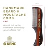 image:imageKent BRD2 Boar Bristle Beard Brush for Men  Specially Cut Natural White Boar Bristle for Flawless Shaping and Grooming Ergonomic PistolLike Grip Wood Handle Dry or Wet Beard Distributes OilsBRD2FOT81T