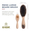 image:imageKent BRD2 Boar Bristle Beard Brush for Men  Specially Cut Natural White Boar Bristle for Flawless Shaping and Grooming Ergonomic PistolLike Grip Wood Handle Dry or Wet Beard Distributes OilsBRD5FOT81T