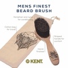image:imageKent BRD2 Boar Bristle Beard Brush for Men  Specially Cut Natural White Boar Bristle for Flawless Shaping and Grooming Ergonomic PistolLike Grip Wood Handle Dry or Wet Beard Distributes OilsBRD5FOT81T