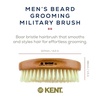 image:imageKent BRD2 Boar Bristle Beard Brush for Men  Specially Cut Natural White Boar Bristle for Flawless Shaping and Grooming Ergonomic PistolLike Grip Wood Handle Dry or Wet Beard Distributes OilsBB