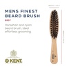 image:imageKent BRD2 Boar Bristle Beard Brush for Men  Specially Cut Natural White Boar Bristle for Flawless Shaping and Grooming Ergonomic PistolLike Grip Wood Handle Dry or Wet Beard Distributes OilsBRD7