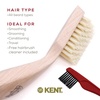 image:imageKent BRD2 Boar Bristle Beard Brush for Men  Specially Cut Natural White Boar Bristle for Flawless Shaping and Grooming Ergonomic PistolLike Grip Wood Handle Dry or Wet Beard Distributes OilsBRD2