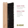 image:imageKent BRD2 Boar Bristle Beard Brush for Men  Specially Cut Natural White Boar Bristle for Flawless Shaping and Grooming Ergonomic PistolLike Grip Wood Handle Dry or Wet Beard Distributes OilsBRD6