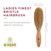 image:imageKent LC4 Finest Detangler Brush Cherrywood Oval Hairbrush with Boar Bristles for Medium to Thick Hair of All Lengths SalonStyle Straightening ToolLC4