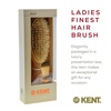 image:imageKent LC4 Finest Detangler Brush Cherrywood Oval Hairbrush with Boar Bristles for Medium to Thick Hair of All Lengths SalonStyle Straightening ToolLC4