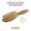 image:imageKent LC4 Finest Detangler Brush Cherrywood Oval Hairbrush with Boar Bristles for Medium to Thick Hair of All Lengths SalonStyle Straightening ToolLC4