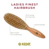 image:imageKent LC4 Finest Detangler Brush Cherrywood Oval Hairbrush with Boar Bristles for Medium to Thick Hair of All Lengths SalonStyle Straightening ToolLC4