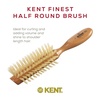 image:imageKent LC7 Half Radial Hair Brushes for Women Curling Hair Brush Made of Cherrywood  White Natural Boar Bristle Hairbrush Adds Volume to Shoulder Length Hair  Salon Style Pure Wood Brush from KentLC7