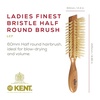 image:imageKent LC7 Half Radial Hair Brushes for Women Curling Hair Brush Made of Cherrywood  White Natural Boar Bristle Hairbrush Adds Volume to Shoulder Length Hair  Salon Style Pure Wood Brush from KentLC7