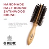 image:imageKent LHS9 Satinwood Pure White WireLaid Natural Boar Bristle Oval Hairbrush in an Elegant Presentation Case for Daily Grooming Medium Thickness Hair and Promotes Natural Shine Handmade in EnglandLHS7