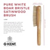 image:imageKent LHS9 Satinwood Pure White WireLaid Natural Boar Bristle Oval Hairbrush in an Elegant Presentation Case for Daily Grooming Medium Thickness Hair and Promotes Natural Shine Handmade in EnglandLHS9