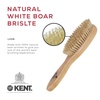 image:imageKent LHS9 Satinwood Pure White WireLaid Natural Boar Bristle Oval Hairbrush in an Elegant Presentation Case for Daily Grooming Medium Thickness Hair and Promotes Natural Shine Handmade in EnglandLHS9