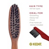 image:imageKent LR31 Hair Brushes for Women Dark Wood Straightener Hair Brush  Black Boar Bristle Travel Size Hairbrush for Styling Short to Medium Hair  Dry Brush for Styling Straightening Stimulating OilsLR31