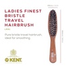 image:imageKent LR31 Hair Brushes for Women Dark Wood Straightener Hair Brush  Black Boar Bristle Travel Size Hairbrush for Styling Short to Medium Hair  Dry Brush for Styling Straightening Stimulating OilsLR31