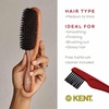 image:imageKent LR6 Finest Dark Wood Styling Hair Brushes for Women  Natural Black Boar Bristle Hairbrush for Medium to Thick Hair of All Lengths  Dry Brush for Styling Straightening and Stimulating OilsLR6