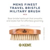 image:imageKent MC4 Mens Hair and Beard Brush Kit Exfoliating Natural Boar Bristle Hair Brush Cherrywood Base with Firm Bristles for Coarse Hair Types  LPC3 Brush Cleaner  Premium Grooming SetMC4