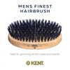 image:imageKent MG2 Boar Bristle Hair Brush for Men Military Brush with Natural Boar Bristles for Mens Grooming for All Hair Types 360 Wave Brush Travel side for beard and mustacheMG2